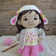 Auri Lamb Hat Doll Crochet Pattern PDF – 9 Inch Amigurumi Doll with Clothes