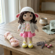 Auri Lamb Hat Doll Crochet Pattern PDF – 9 Inch Amigurumi Doll with Clothes