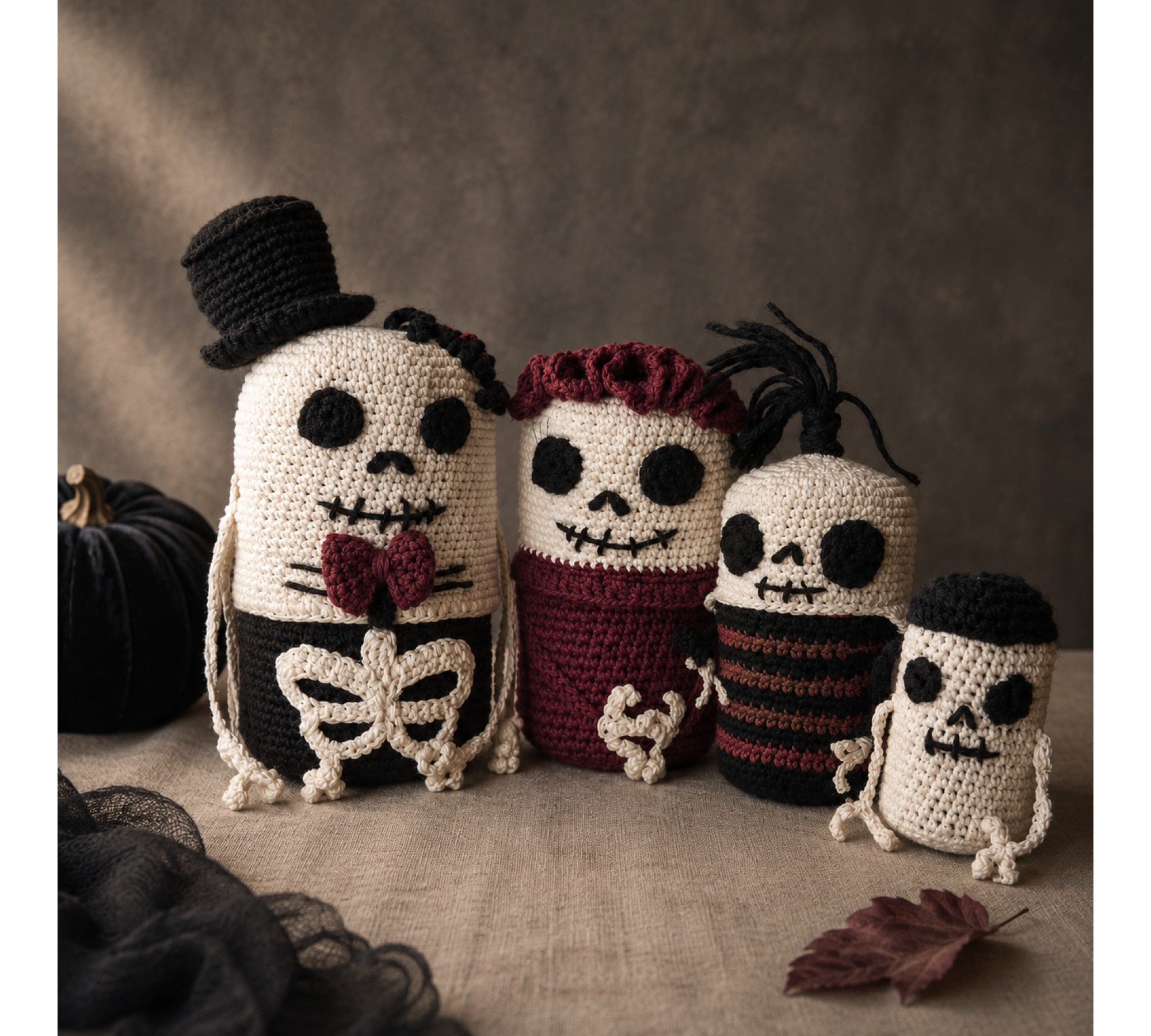 Halloween Skeleton Nesting Dolls Crochet Pattern PDF – 4 Monster Dolls Halloween Skeleton Nesting Dolls Crochet Pattern PDF – 4 Monster Dolls