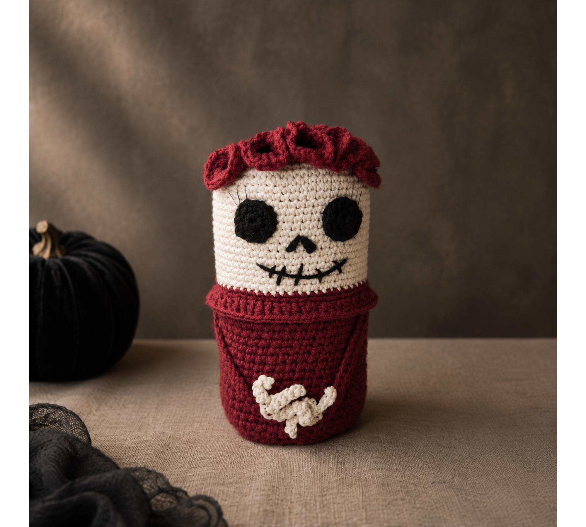 Halloween Skeleton Nesting Dolls Crochet Pattern PDF – 4 Monster Dolls