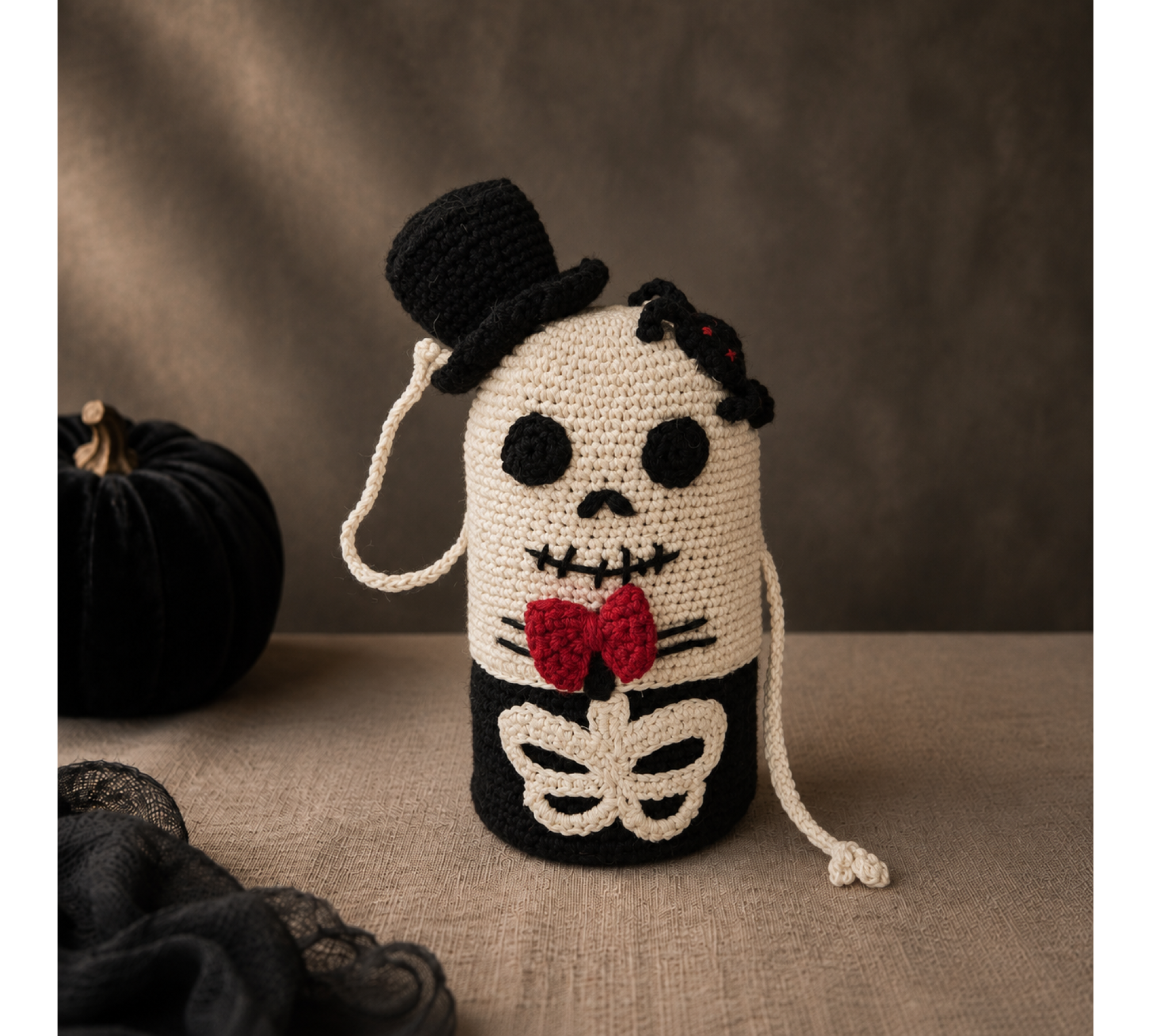 Halloween Skeleton Nesting Dolls Crochet Pattern PDF – 4 Monster Dolls