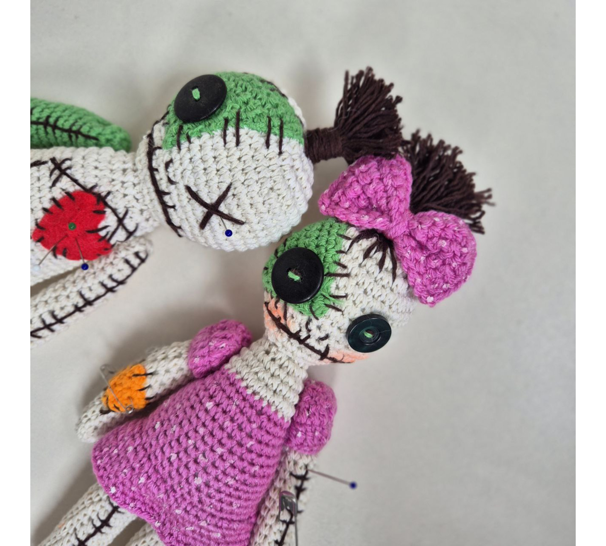 Voodoo Doll Crochet Pattern PDF – Halloween Amigurumi Boy & Girl