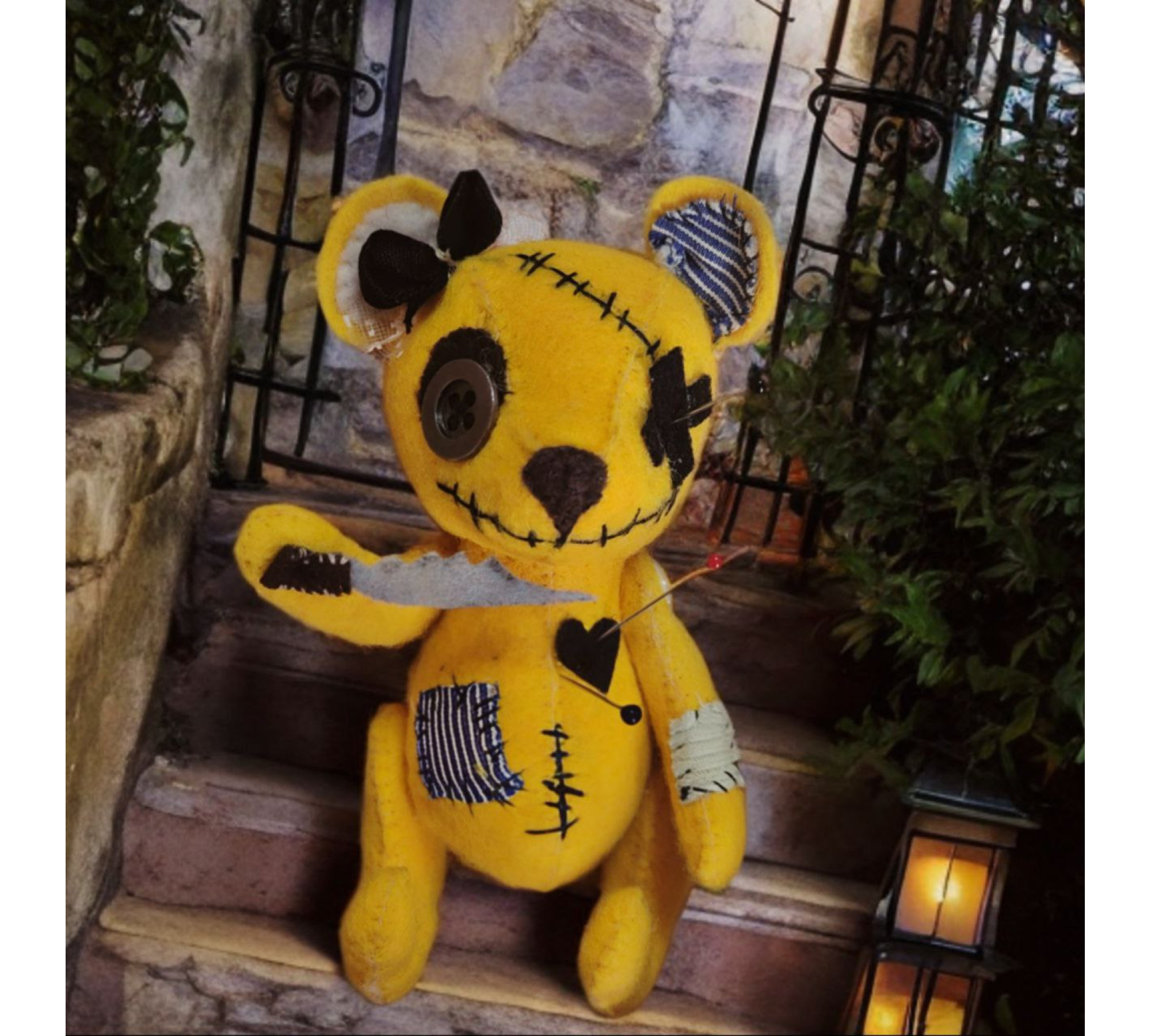 Voodoo Bear Sewing Pattern PDF – Halloween Felt Bear