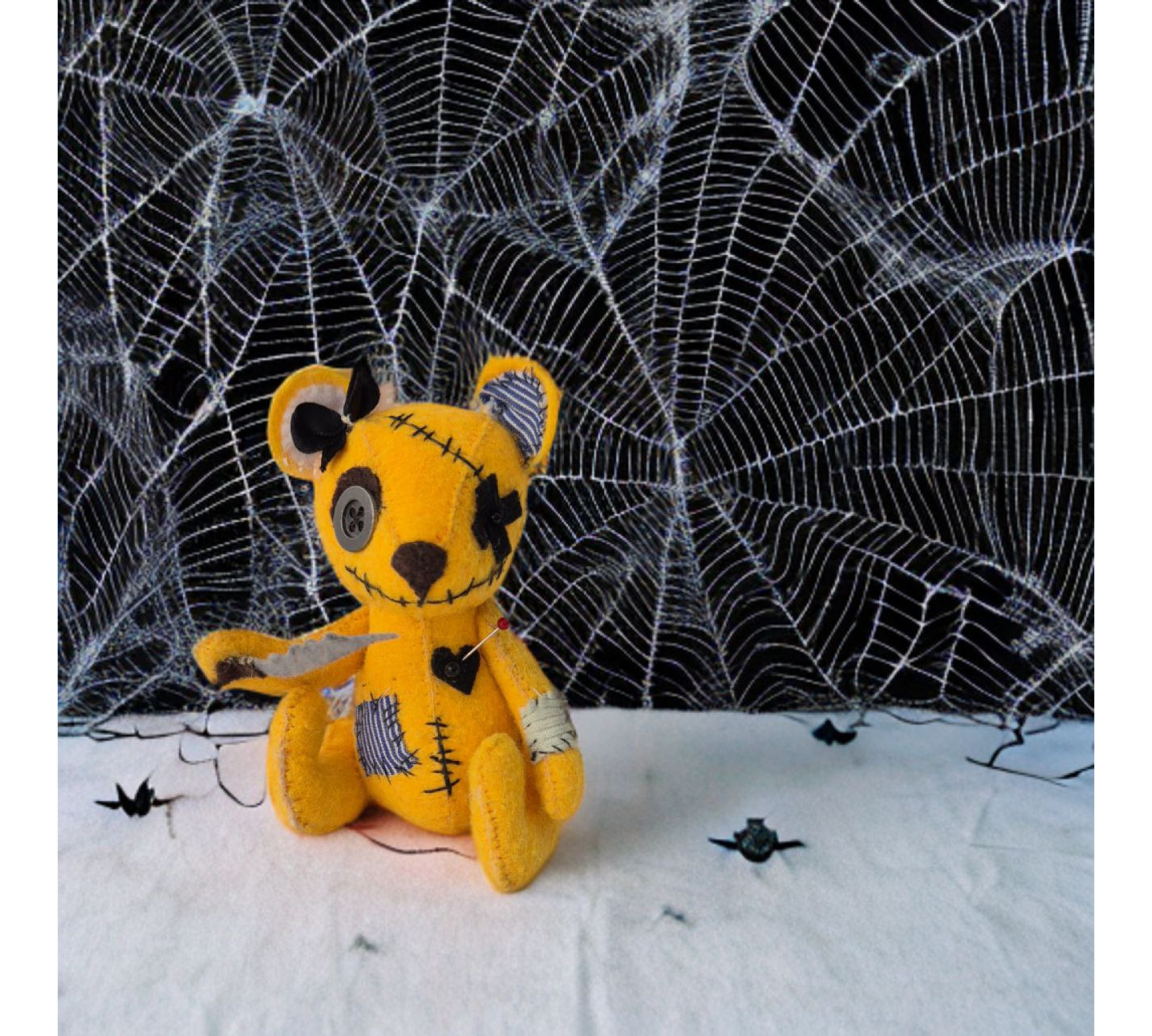 Voodoo Bear Sewing Pattern PDF – Halloween Felt Bear