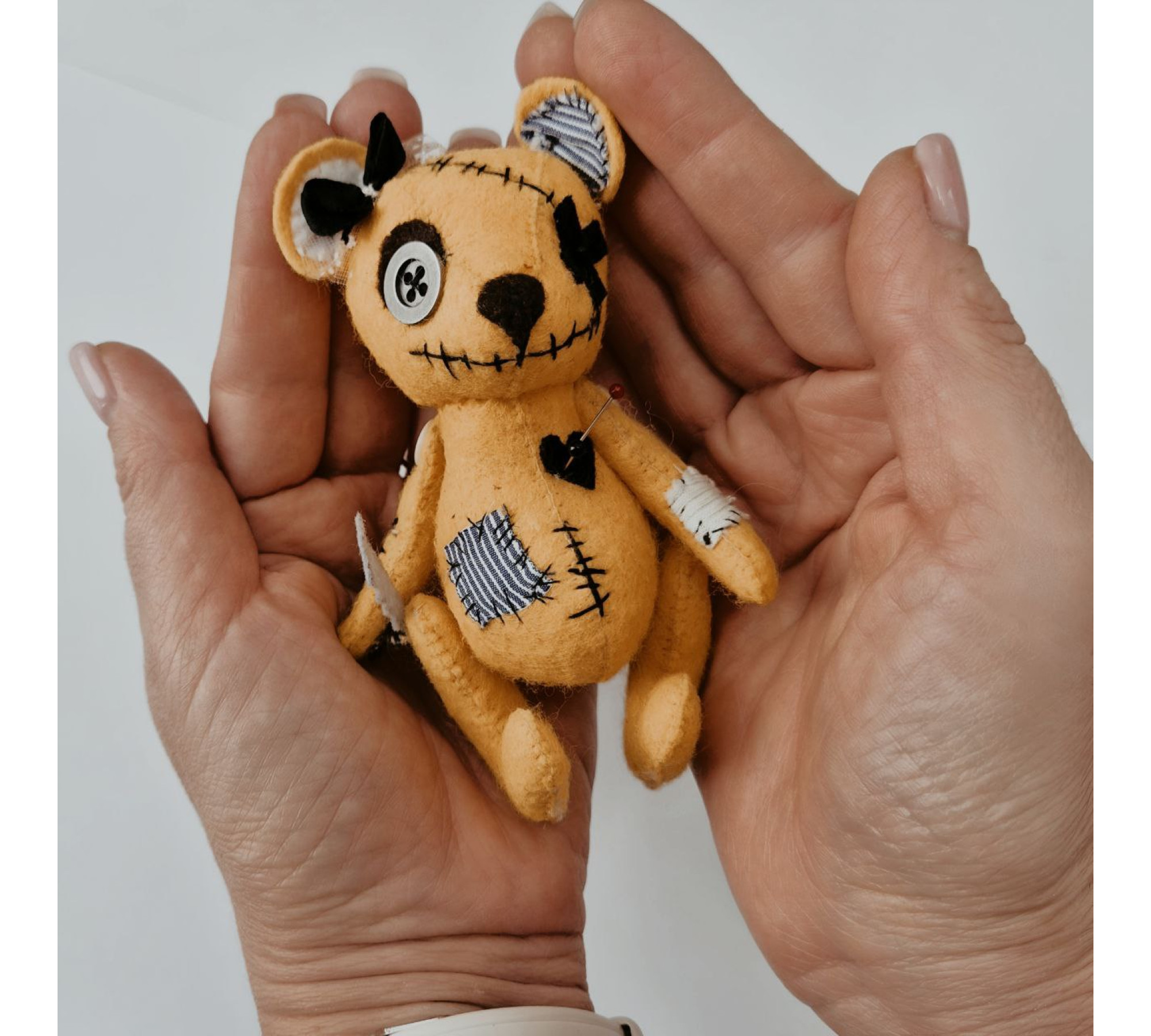 Voodoo Bear Sewing Pattern PDF – Halloween Felt Bear