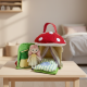 Mushroom Dollhouse Sewing Pattern PDF – Felt Fairy House with Doll and Interior