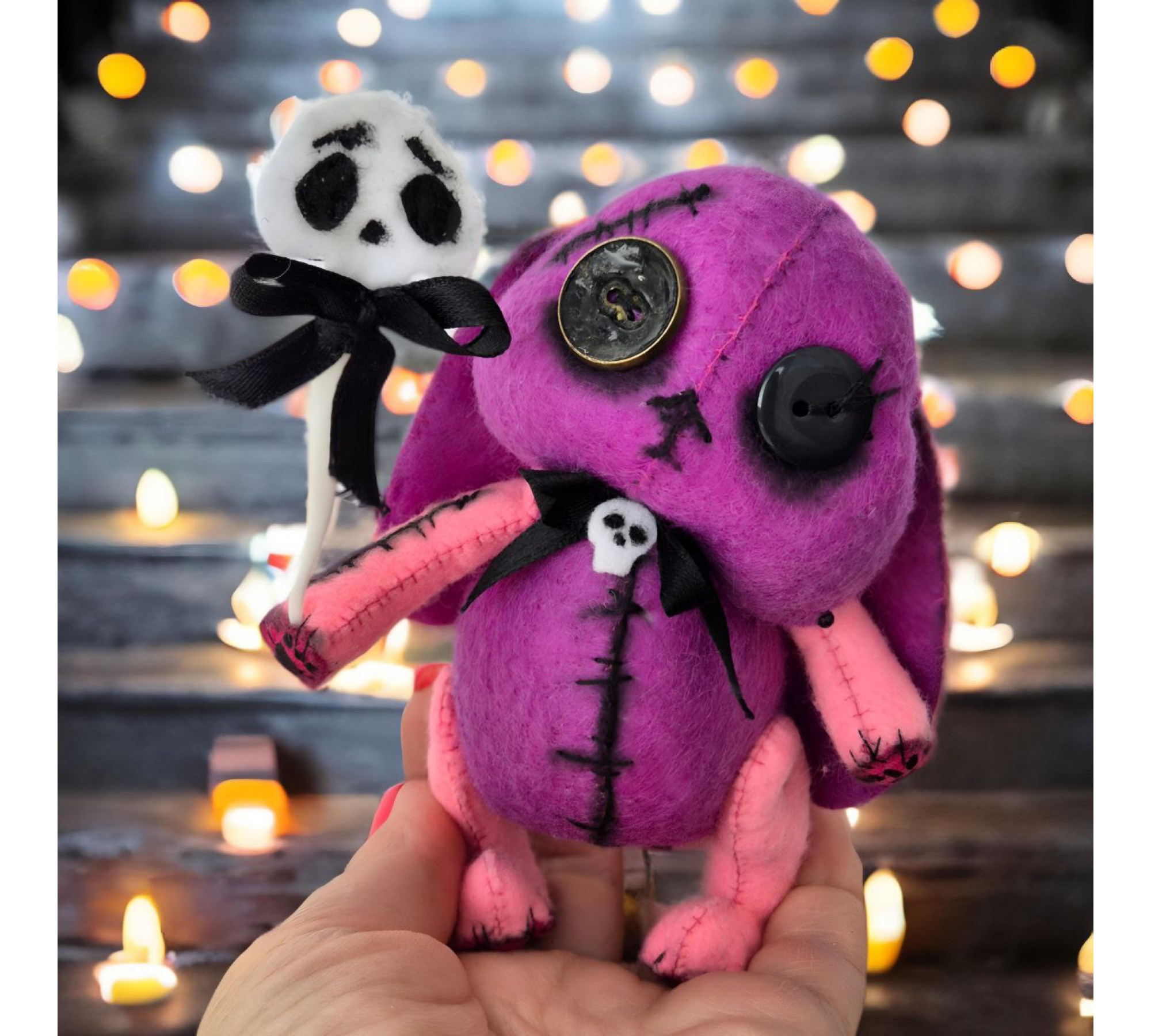 Voodoo Bunny Sewing Pattern PDF – Halloween Felt Bunny