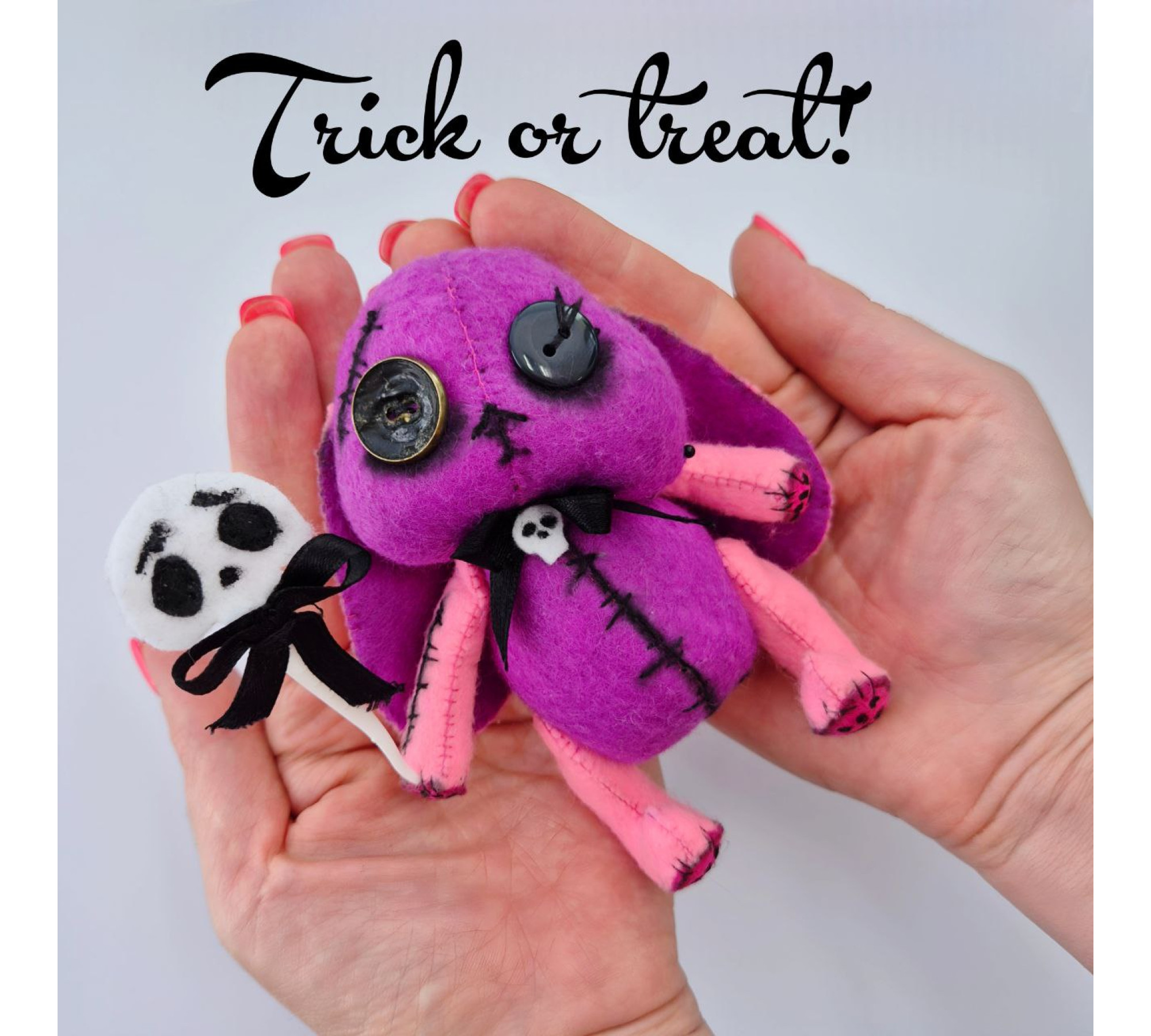 Voodoo Doll Sewing Patterns PDF – Felt Bunny & Bear Halloween Set