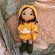Crochet Doll Pattern PDF – Halloween Amigurumi Doll in Yellow Raincoat