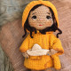 Crochet Doll Pattern PDF – Halloween Amigurumi Doll in Yellow Raincoat