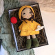 Crochet Doll Pattern PDF – Halloween Amigurumi Doll in Yellow Raincoat