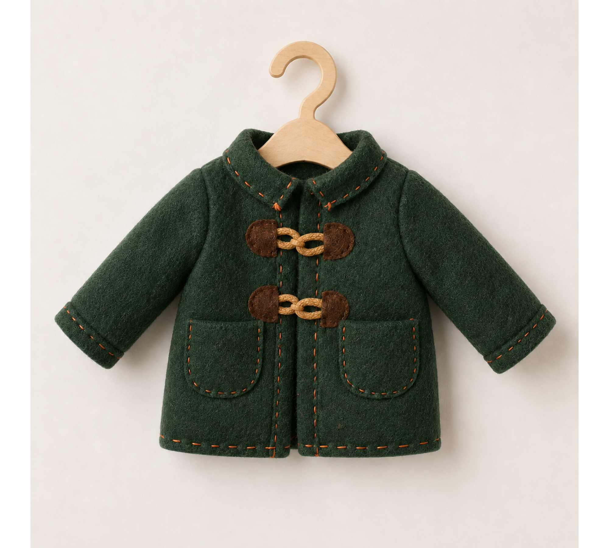 Felt Doll Coat Sewing Pattern PDF – Clothes for 9.5–11 Inch Dolls and Soft Toys