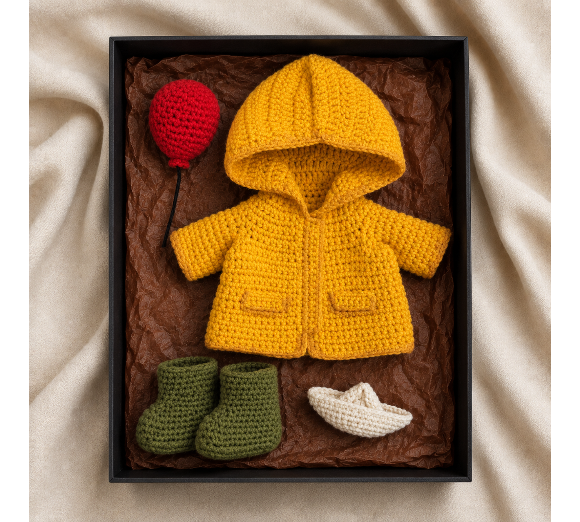 Yellow Raincoat Doll Clothes Crochet Pattern PDF – Outfit for 8–10 Inch Dolls  2. H1