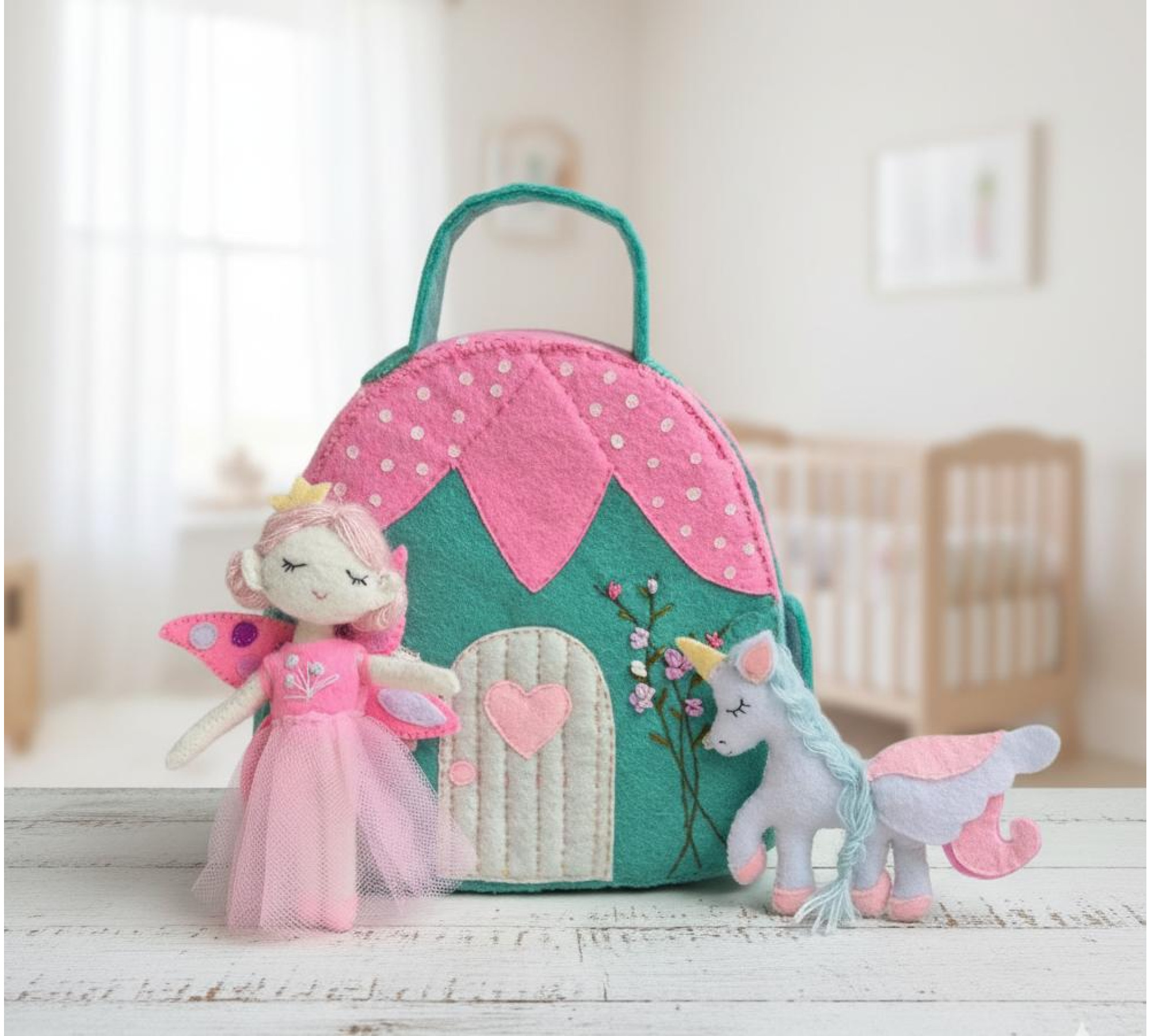 Felt Fairy Dollhouse Sewing Pattern PDF – Travel Toy Bag with Fairy Doll and Unicorn Felt Fairy Dollhouse Sewing Pattern PDF – Travel Toy Bag with Fairy Doll and Unicorn