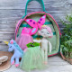 Felt Fairy Dollhouse Sewing Pattern PDF – Travel Toy Bag with Fairy Doll and Unicorn