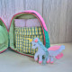 Felt Fairy Dollhouse Sewing Pattern PDF – Travel Toy Bag with Fairy Doll and Unicorn