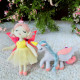 Felt Fairy Dollhouse Sewing Pattern PDF – Travel Toy Bag with Fairy Doll and Unicorn