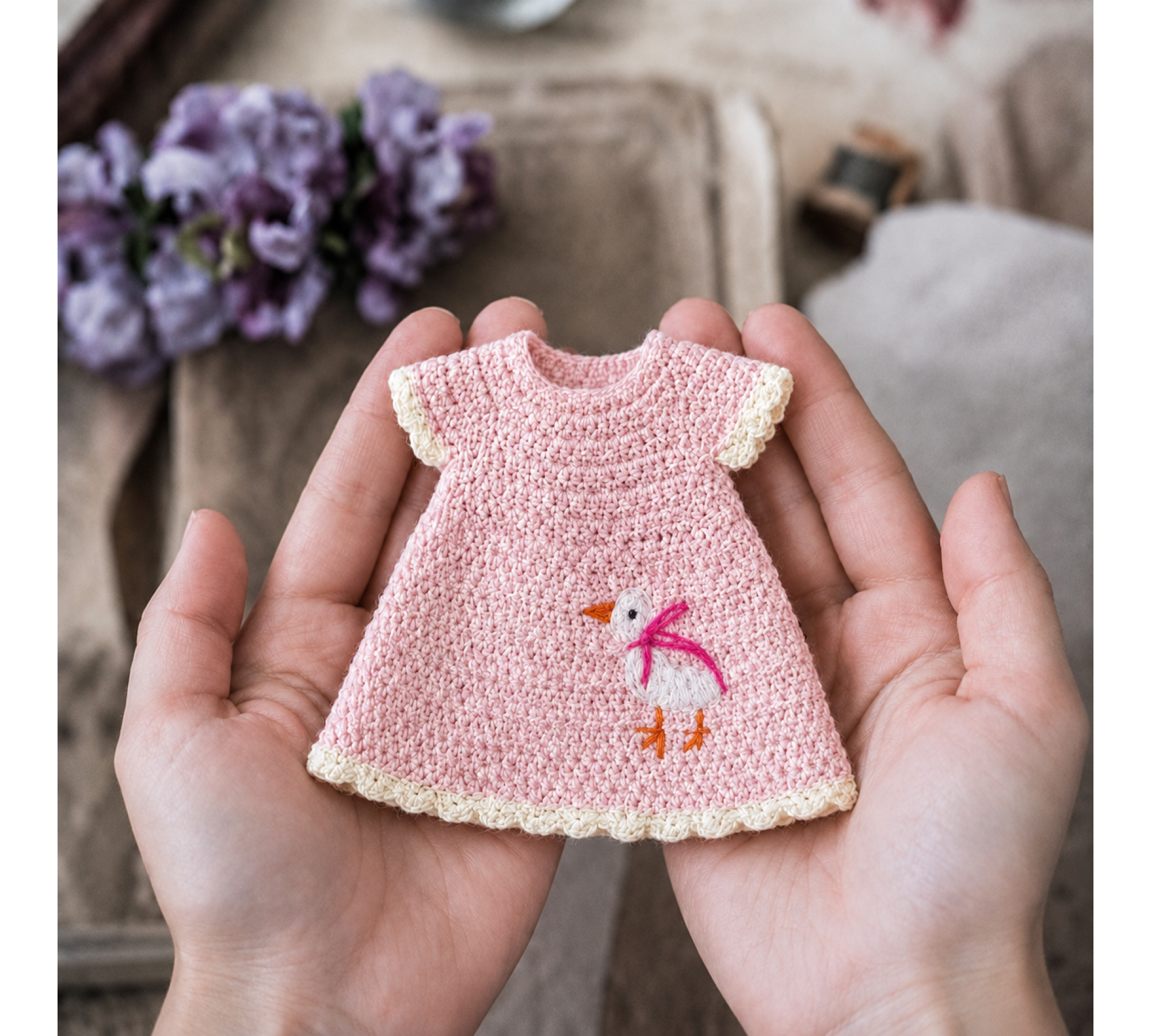 Little Goose Dress Crochet Pattern PDF – Doll Clothes for 6.5–7.5 Inch Dolls  2. H1