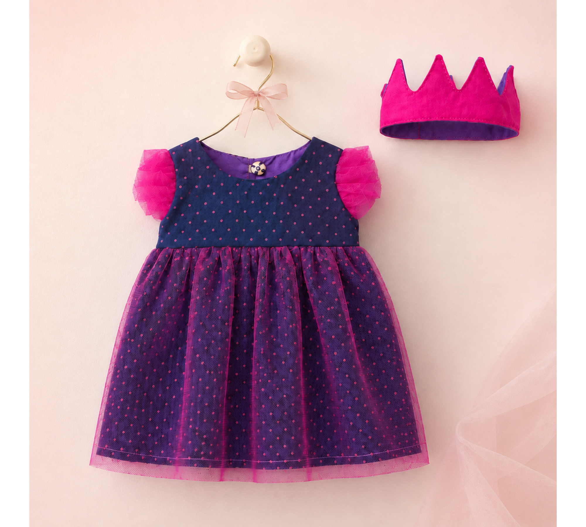 Princess Dress Sewing Pattern PDF – Doll Clothes & Crown for 13–14 Inch Dolls