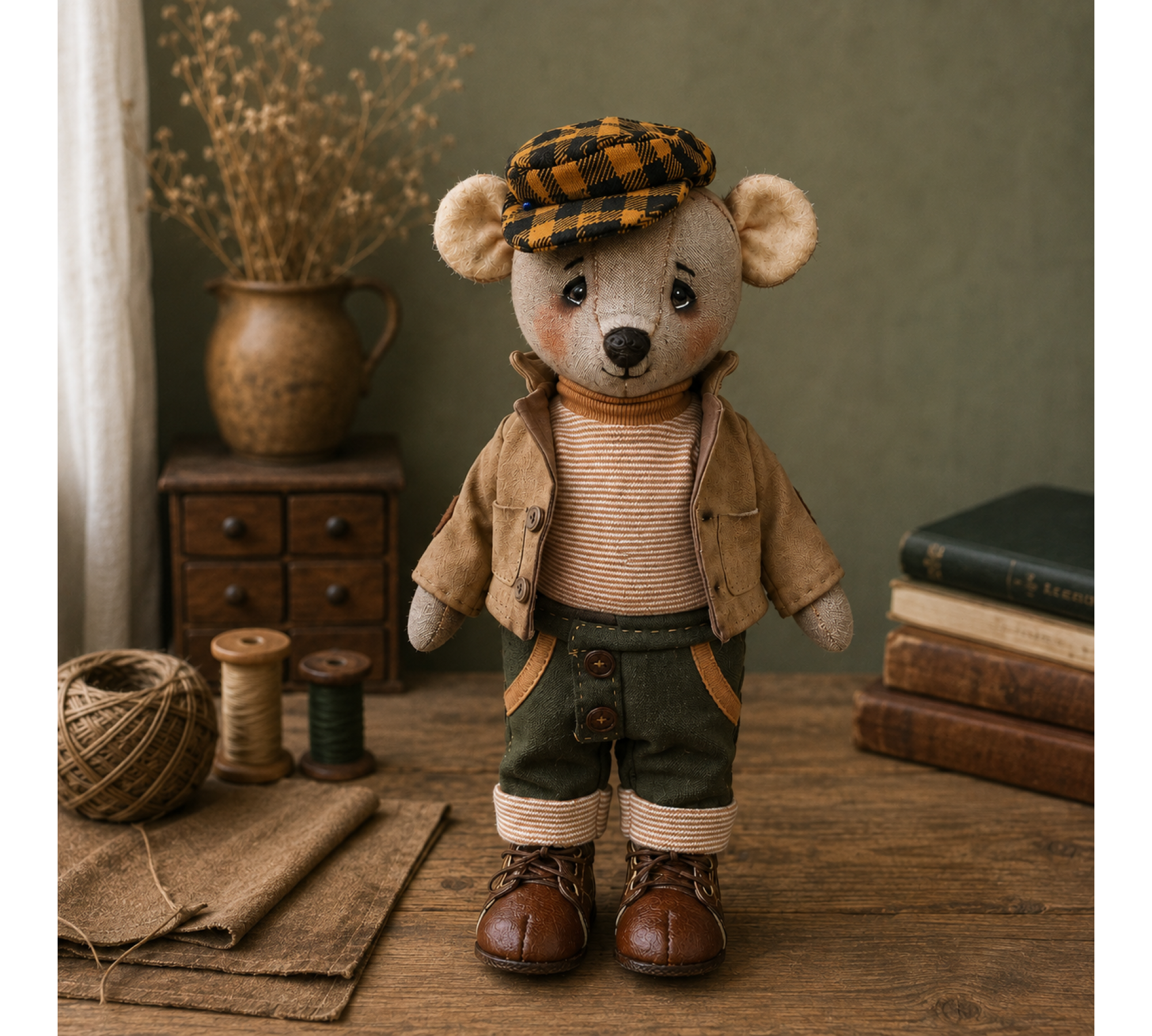 Teddy Bear Sewing Pattern PDF with Clothes – 11.4 Inch Vintage Stuffed Animal