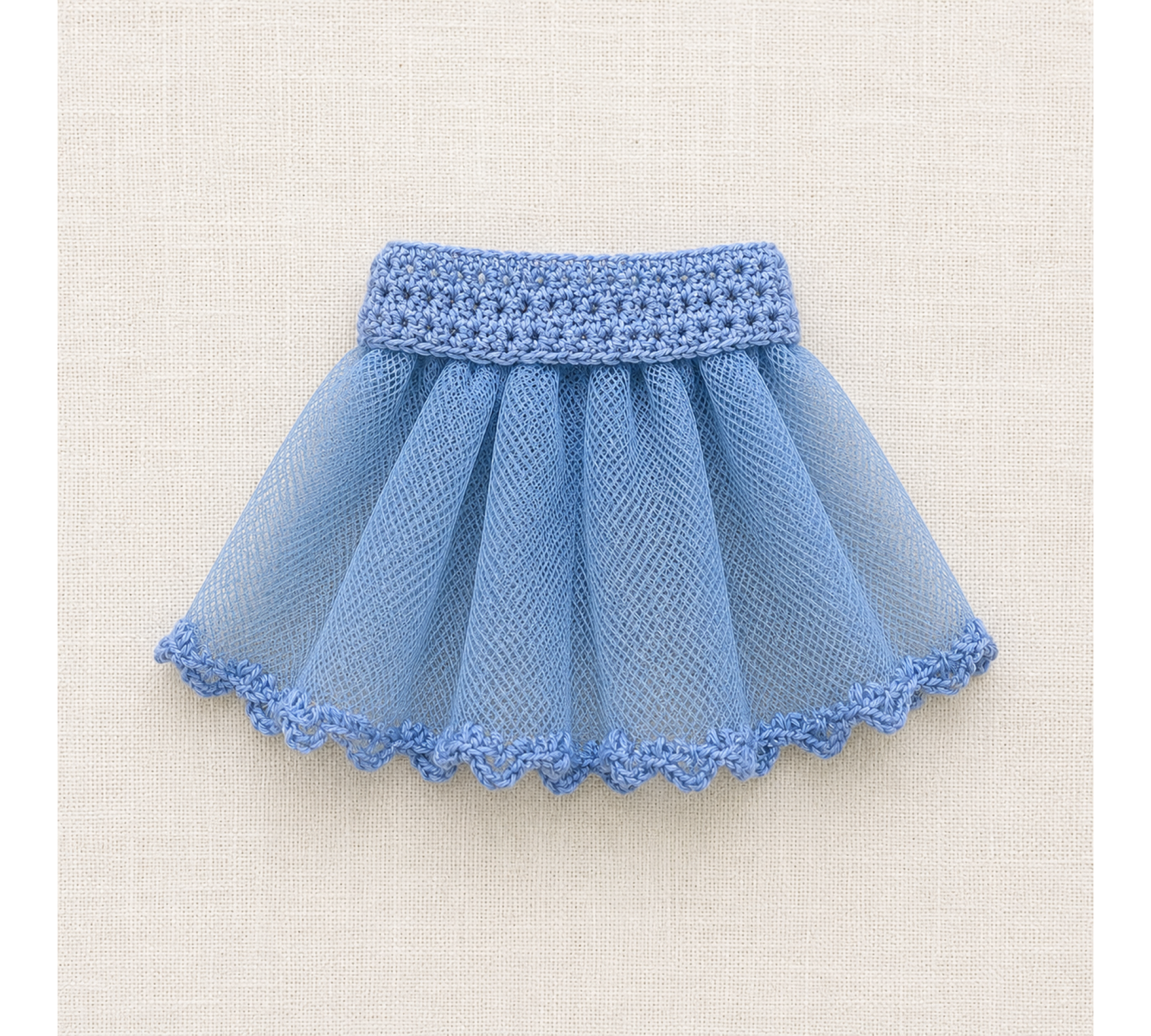 Crochet Doll Clothes Pattern PDF – Rainbow Shirt & Tulle Skirt for 7–9 Inch Dolls