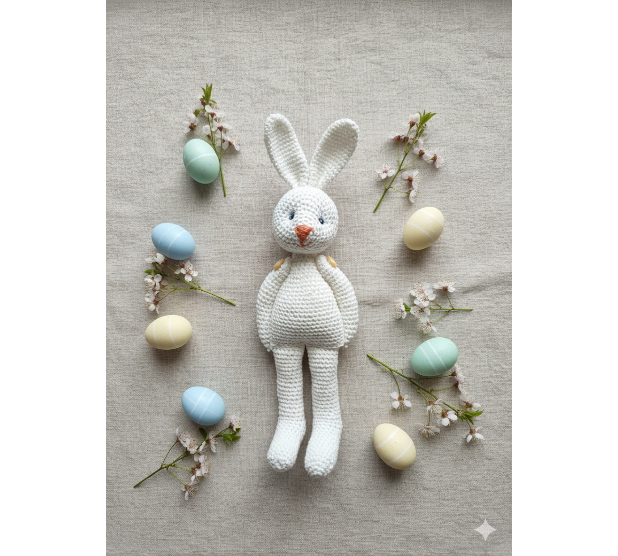 Crochet Bunny Pattern PDF – Vintage Amigurumi Rabbit with Movable Limbs