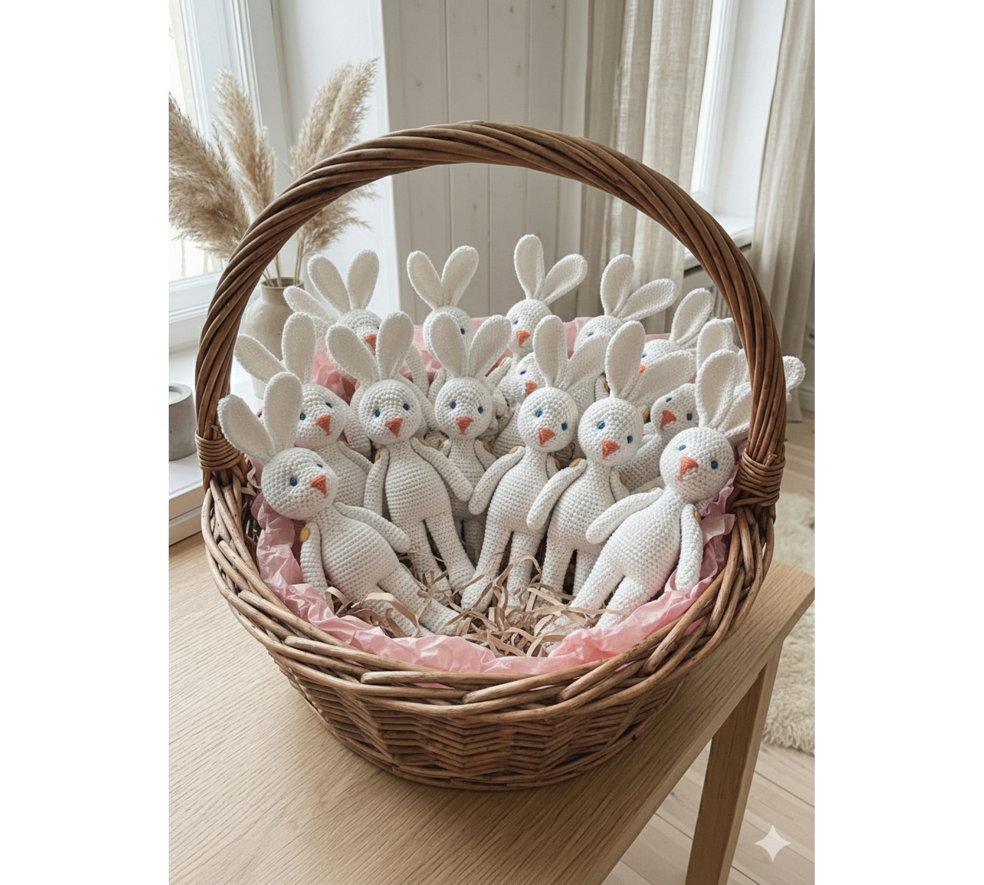 Crochet Bunny Pattern PDF – Vintage Amigurumi Rabbit with Movable Limbs
