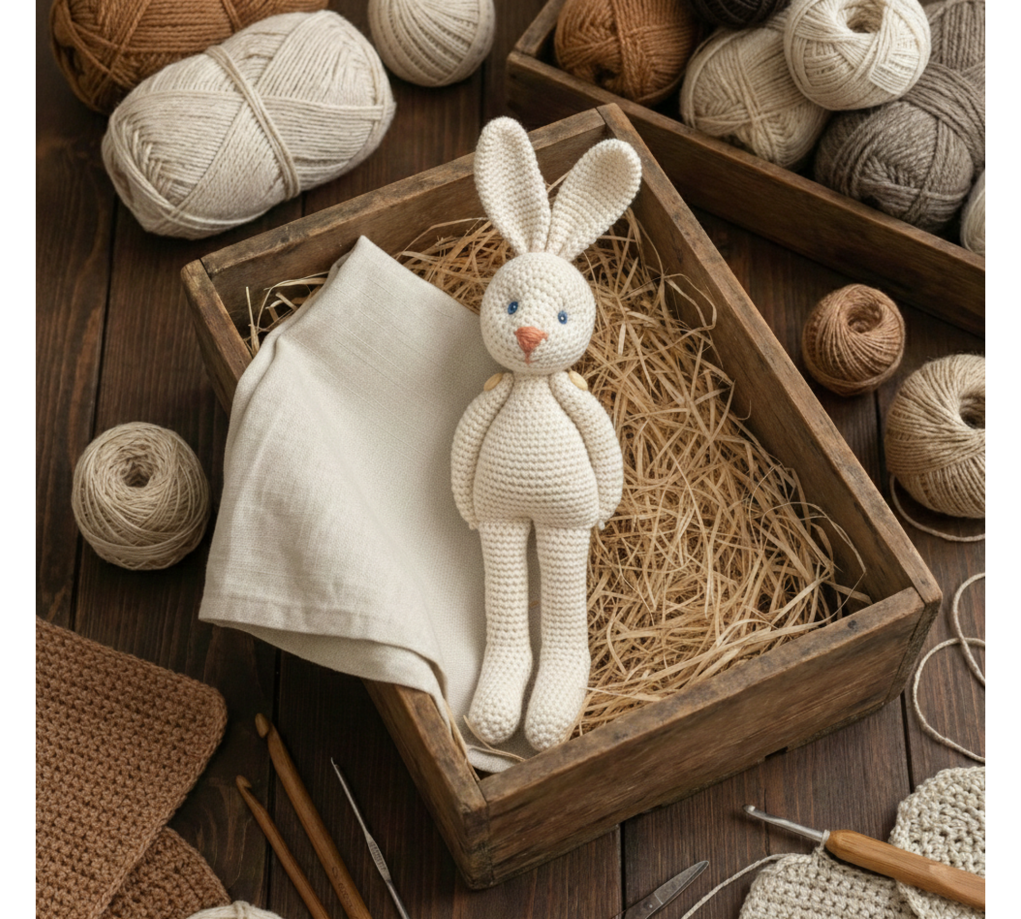 Crochet Bunny Pattern PDF – Vintage Amigurumi Rabbit with Movable Limbs Crochet Bunny Pattern PDF – Vintage Amigurumi Rabbit with Movable Limbs
