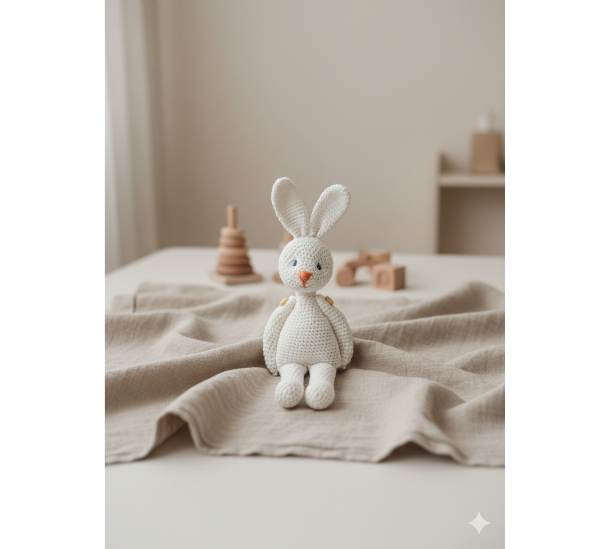 Crochet Bunny Pattern PDF – Vintage Amigurumi Rabbit with Movable Limbs