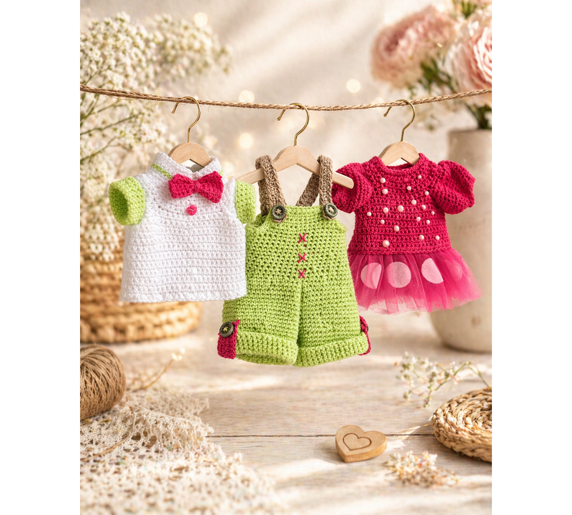 Crochet Elephant Pattern PDF – Amigurumi Doll with 2 Outfits, 8.5 Inch