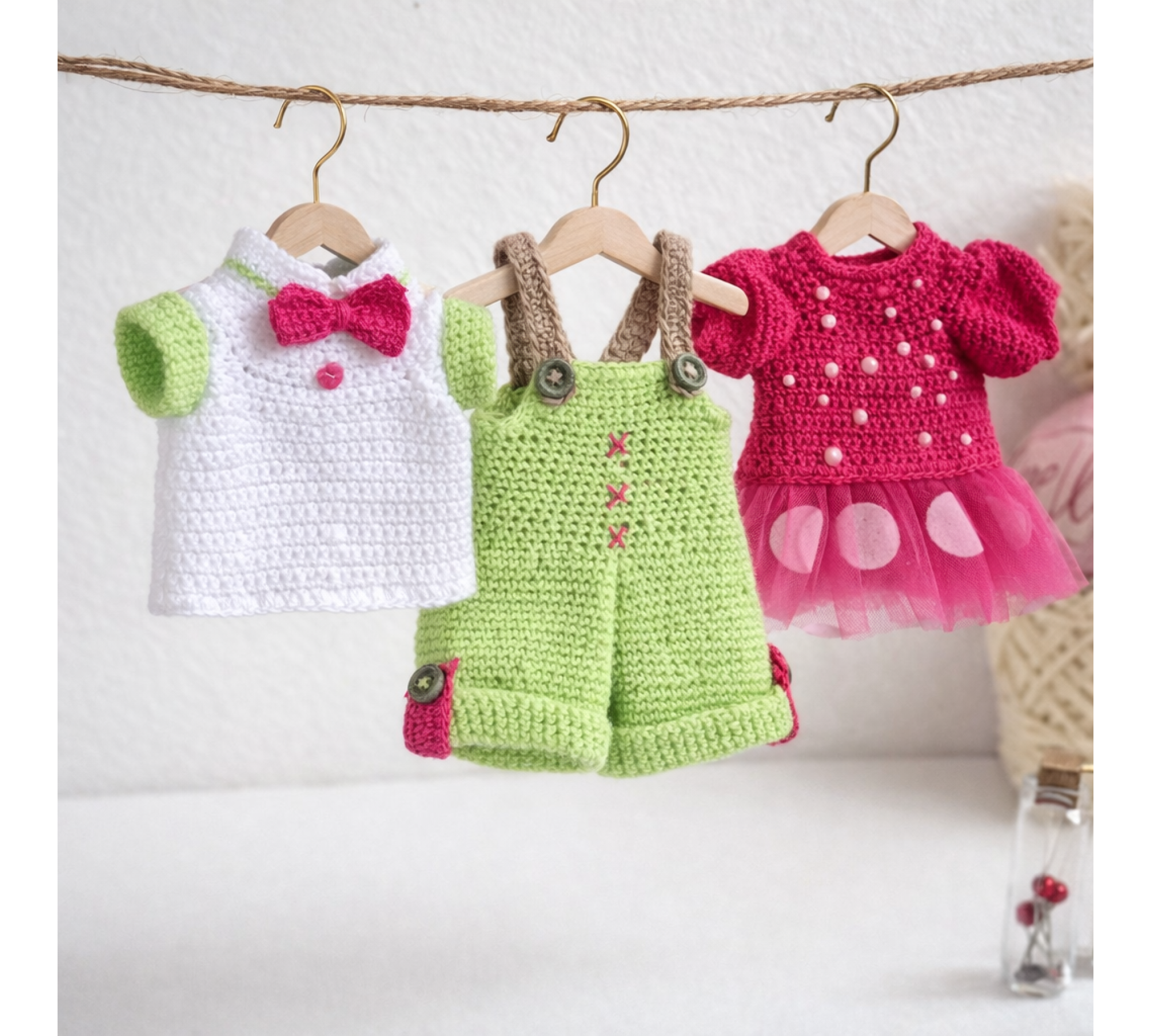 Crochet Elephant Pattern PDF – Amigurumi Doll with 2 Outfits, 8.5 Inch