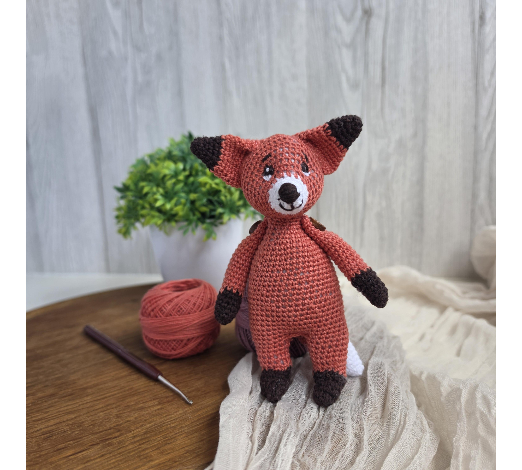 Fox Crochet Pattern PDF – Mini Amigurumi Fox, 4.7 Inch Woodland Animal