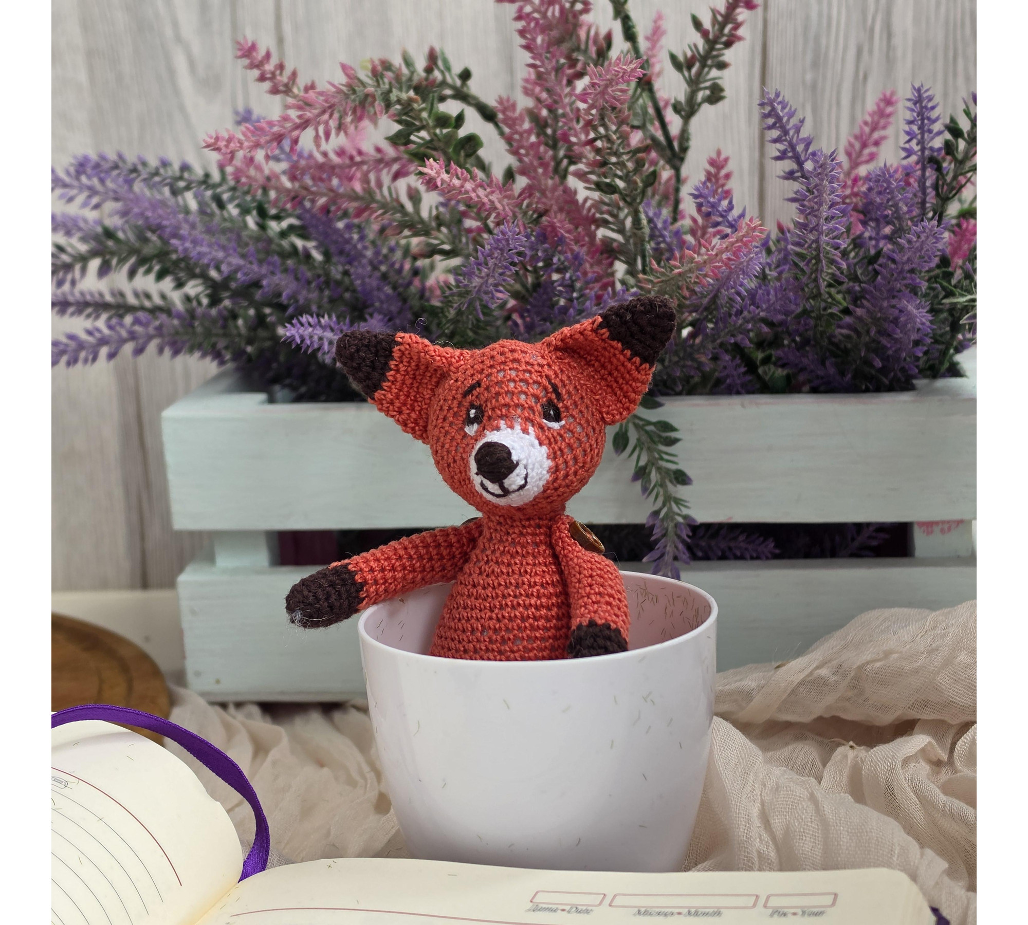 Fox Crochet Pattern PDF – Mini Amigurumi Fox, 4.7 Inch Woodland Animal