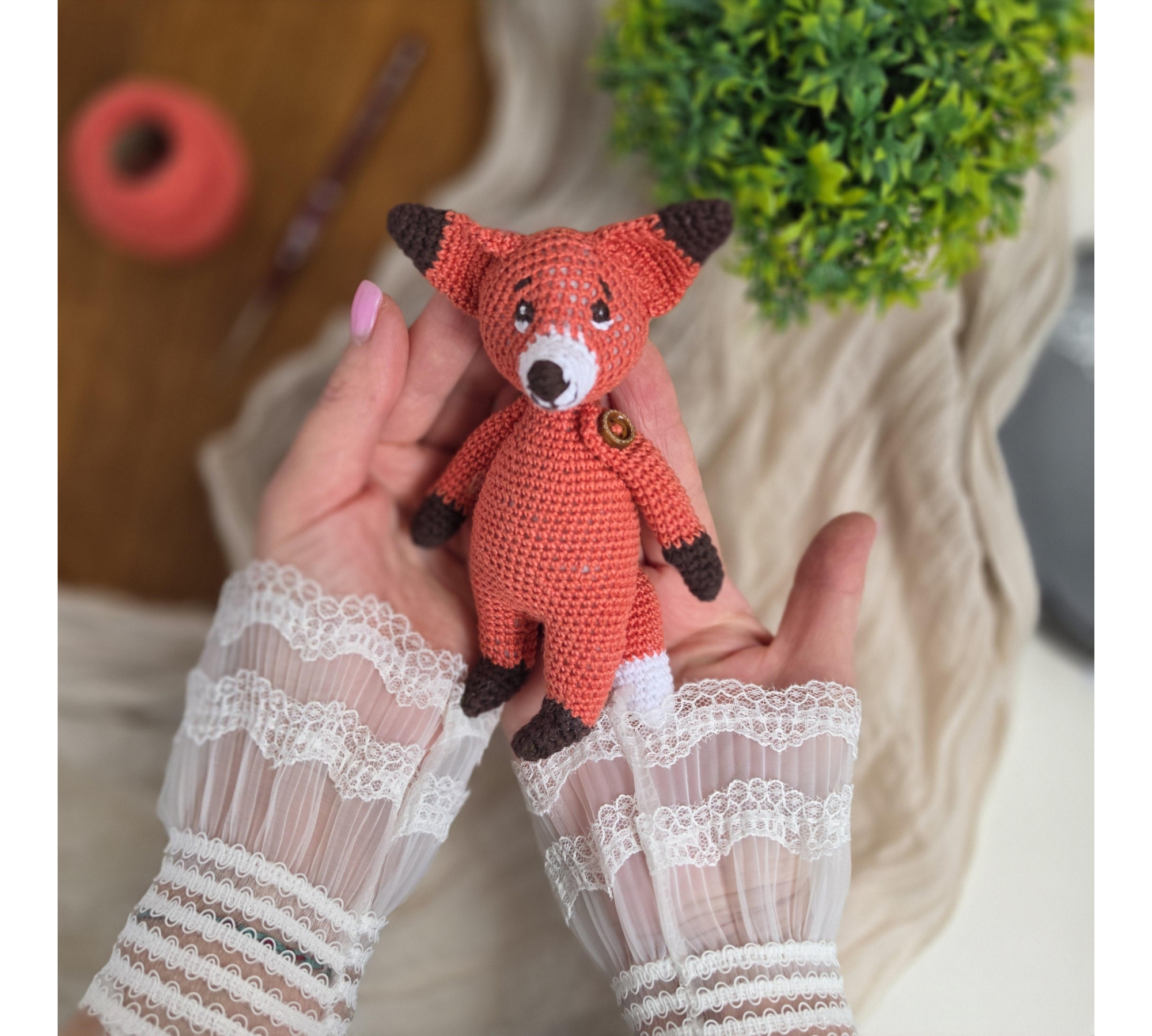 Fox Crochet Pattern PDF – Mini Amigurumi Fox, 4.7 Inch Woodland Animal