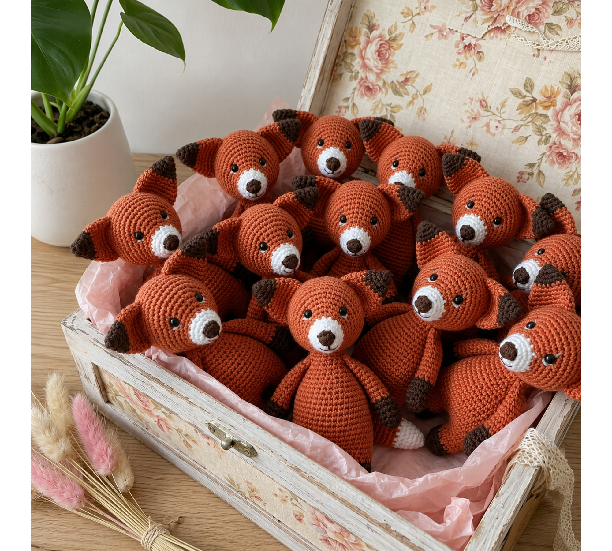 Fox Crochet Pattern PDF – Mini Amigurumi Fox, 4.7 Inch Woodland Animal