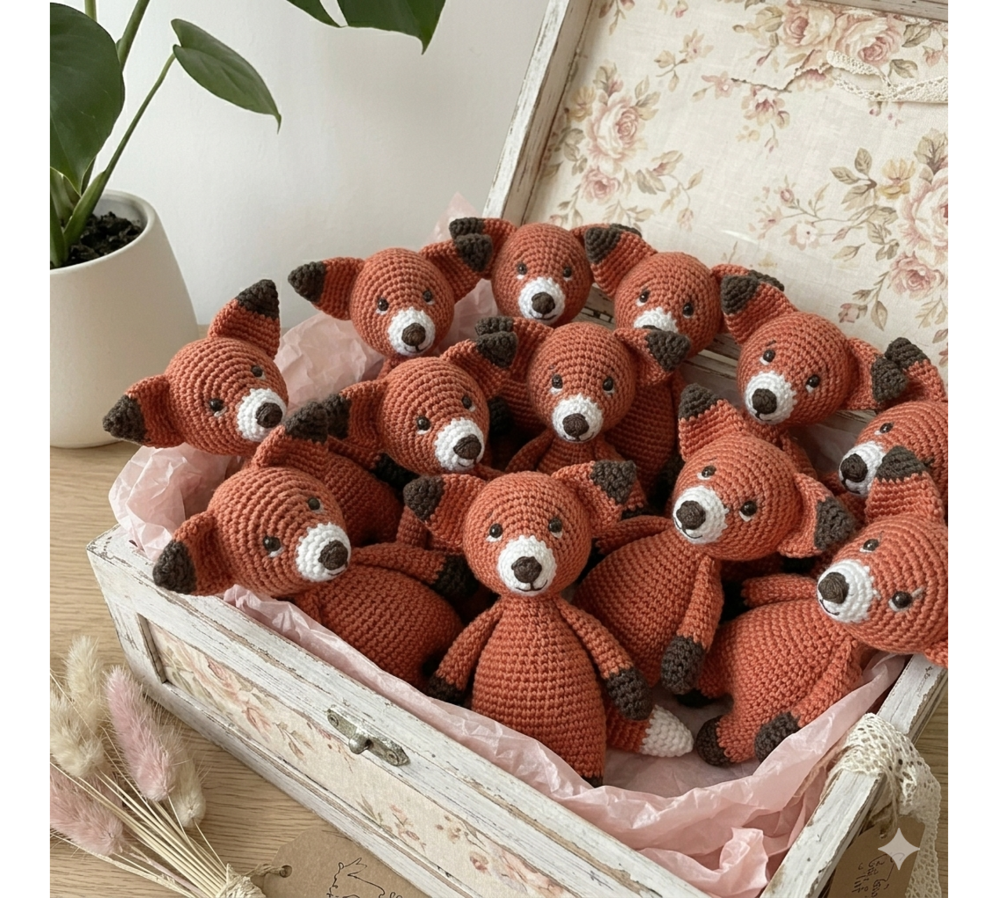 Fox Crochet Pattern PDF – Mini Amigurumi Fox, 4.7 Inch Woodland Animal