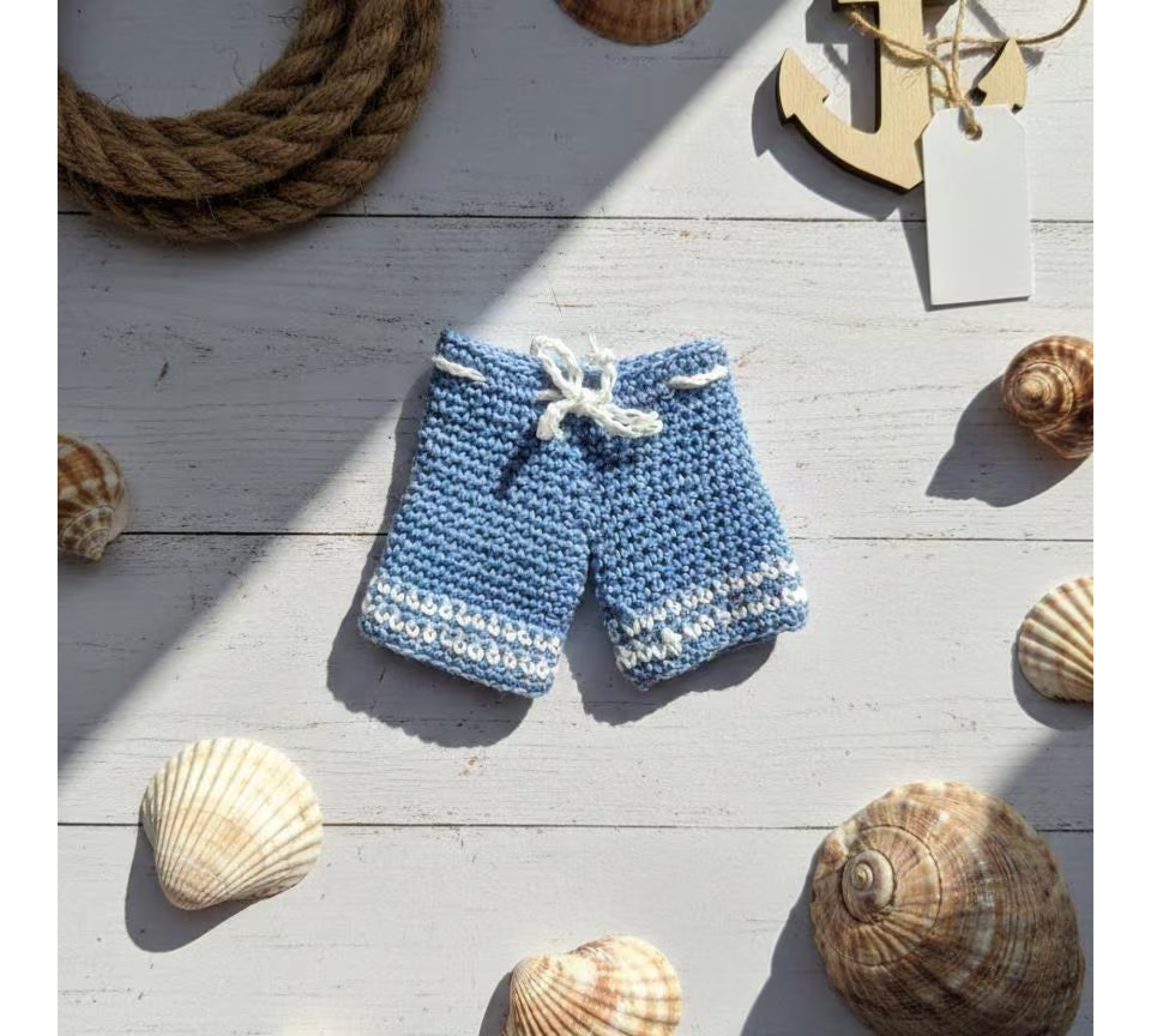 Sailor Mouse Crochet Outfit Pattern PDF – Nautical Doll Clothes for 7 Inch Mouse