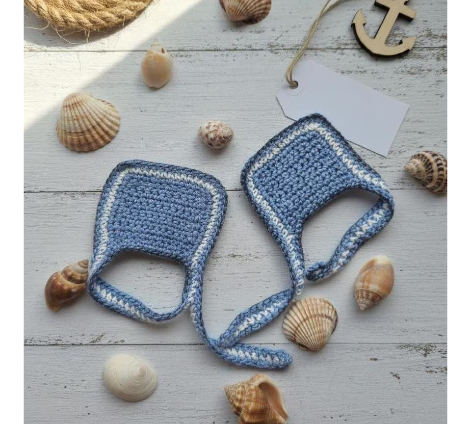 Sailor Mouse Crochet Outfit Pattern PDF – Nautical Doll Clothes for 7 Inch Mouse