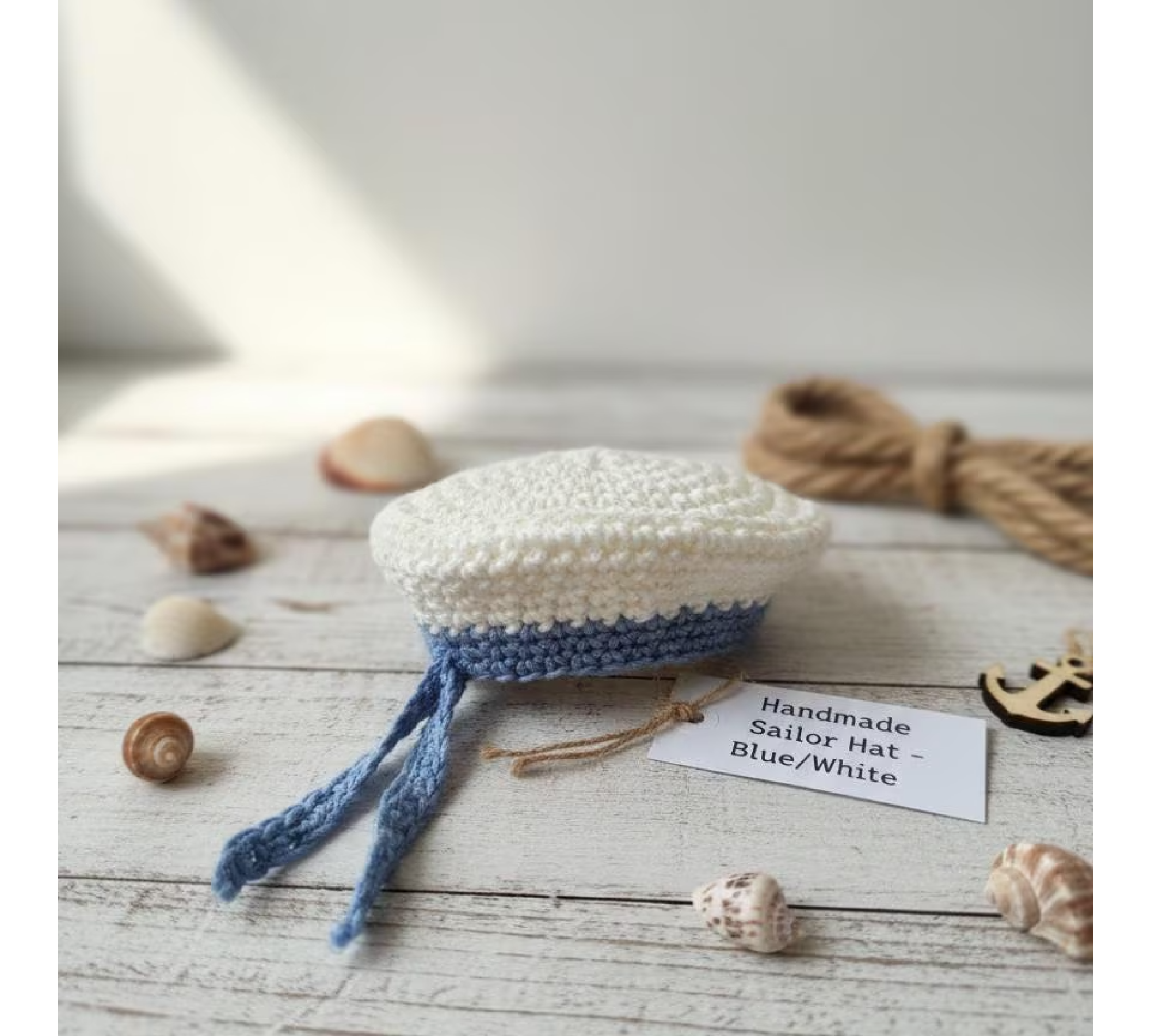 Sailor Mouse Crochet Outfit Pattern PDF – Nautical Doll Clothes for 7 Inch Mouse