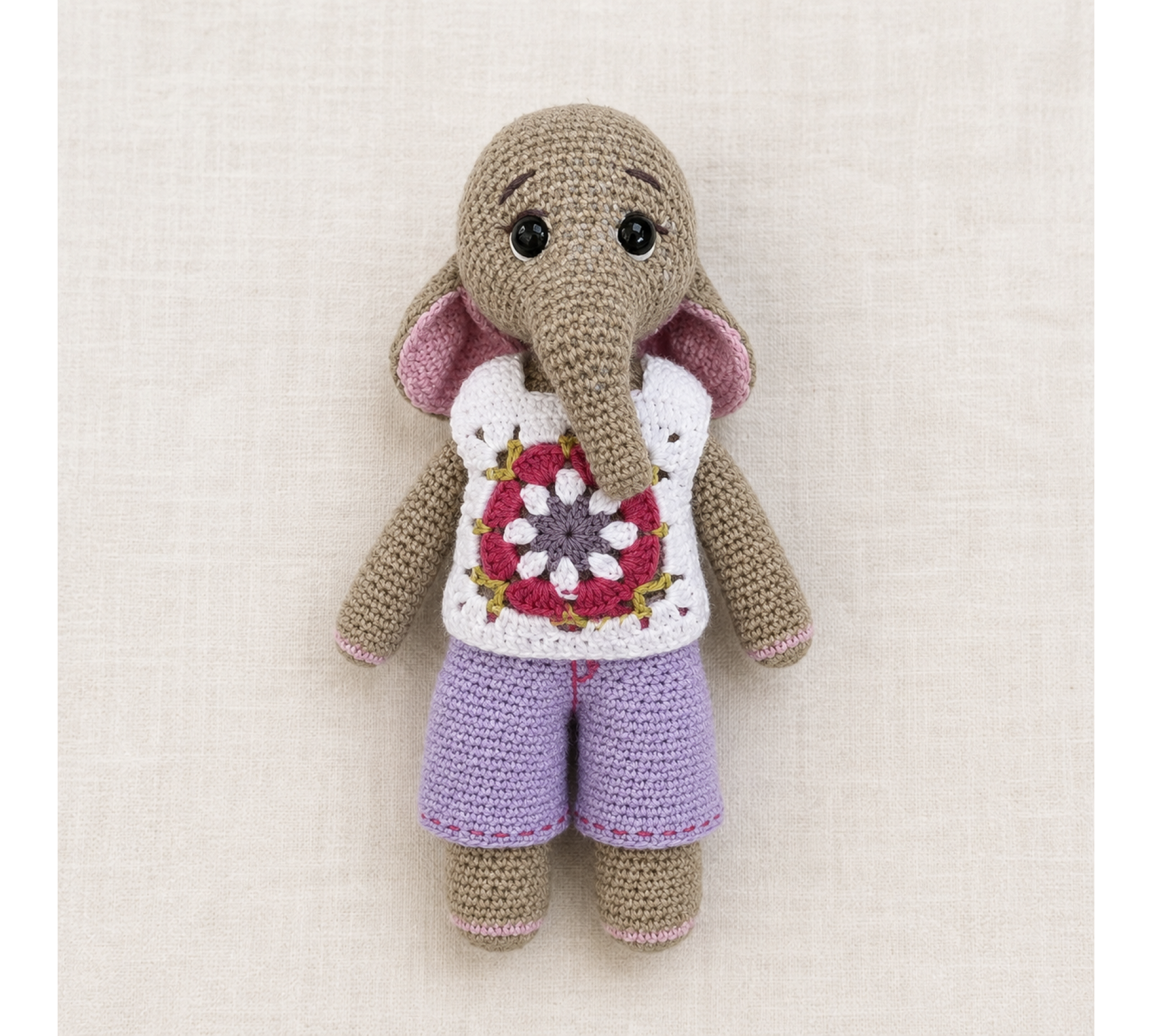 Crochet Doll Outfit Pattern PDF – Granny Square Top & Shorts for 7–9 Inch Dolls