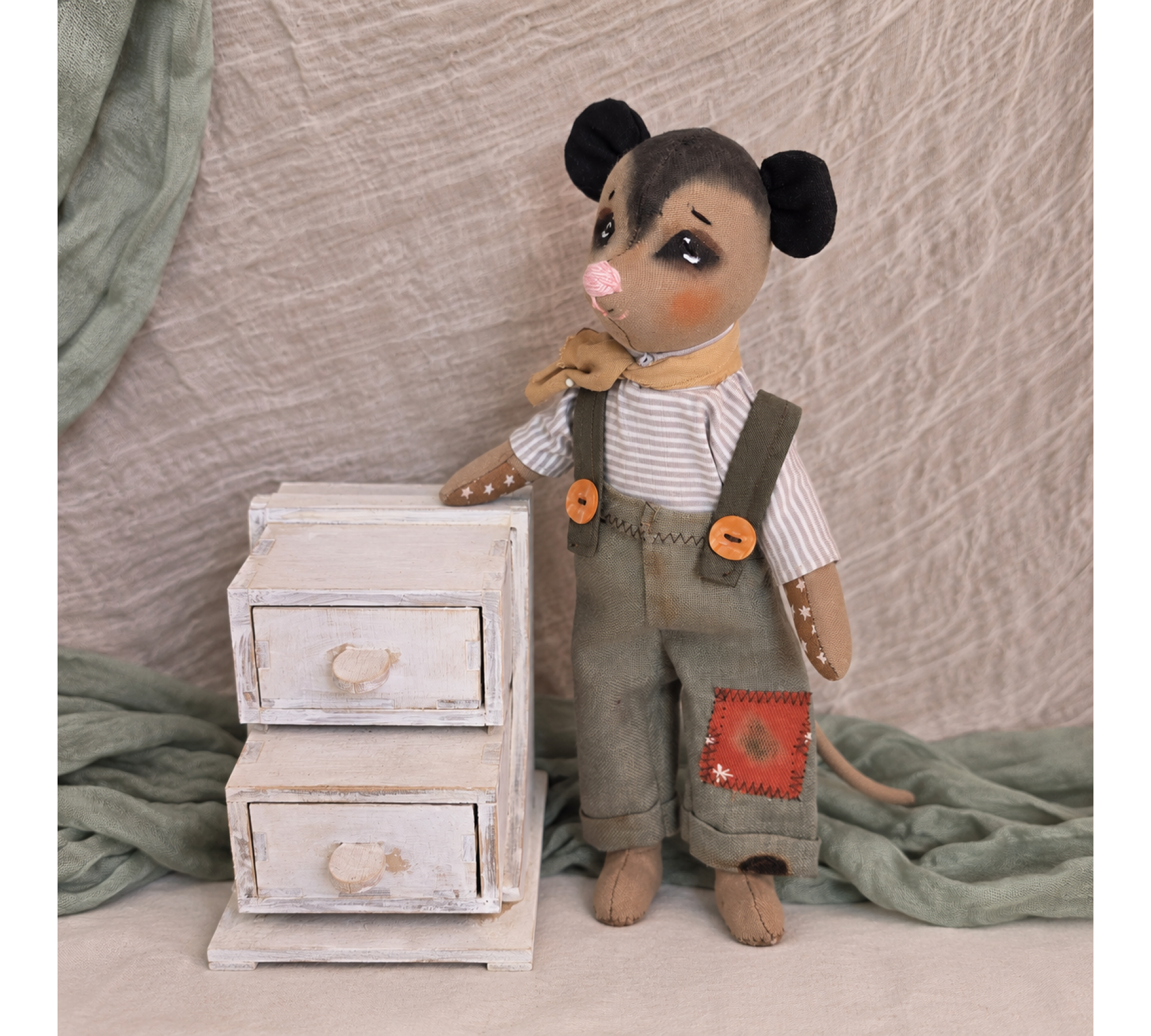 Opossum Twin Brothers Sewing Pattern PDF – 10 Inch Stuffed Animal Dolls with Clothes