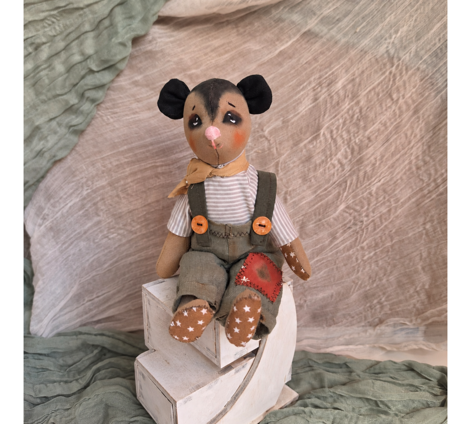 Opossum Twin Brothers Sewing Pattern PDF – 10 Inch Stuffed Animal Dolls with Clothes