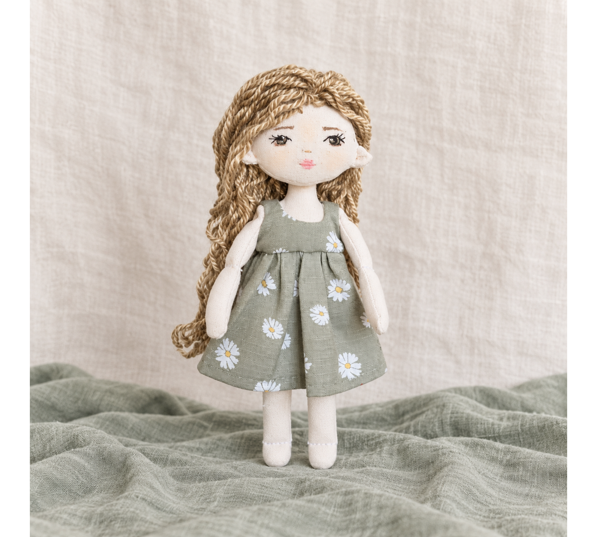 Doll Clothes Sewing Pattern PDF – 4 Little Dresses for 6.5–8 Inch Dolls