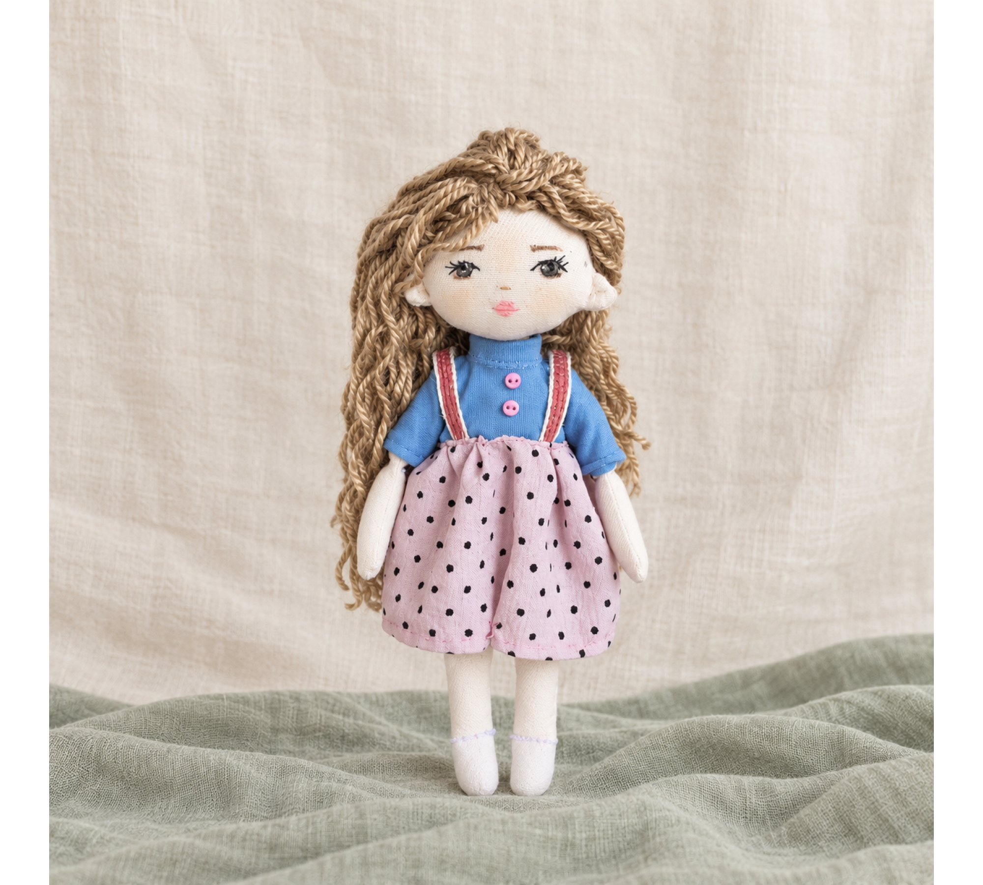 Doll Clothes Sewing Pattern PDF – 4 Little Dresses for 6.5–8 Inch Dolls