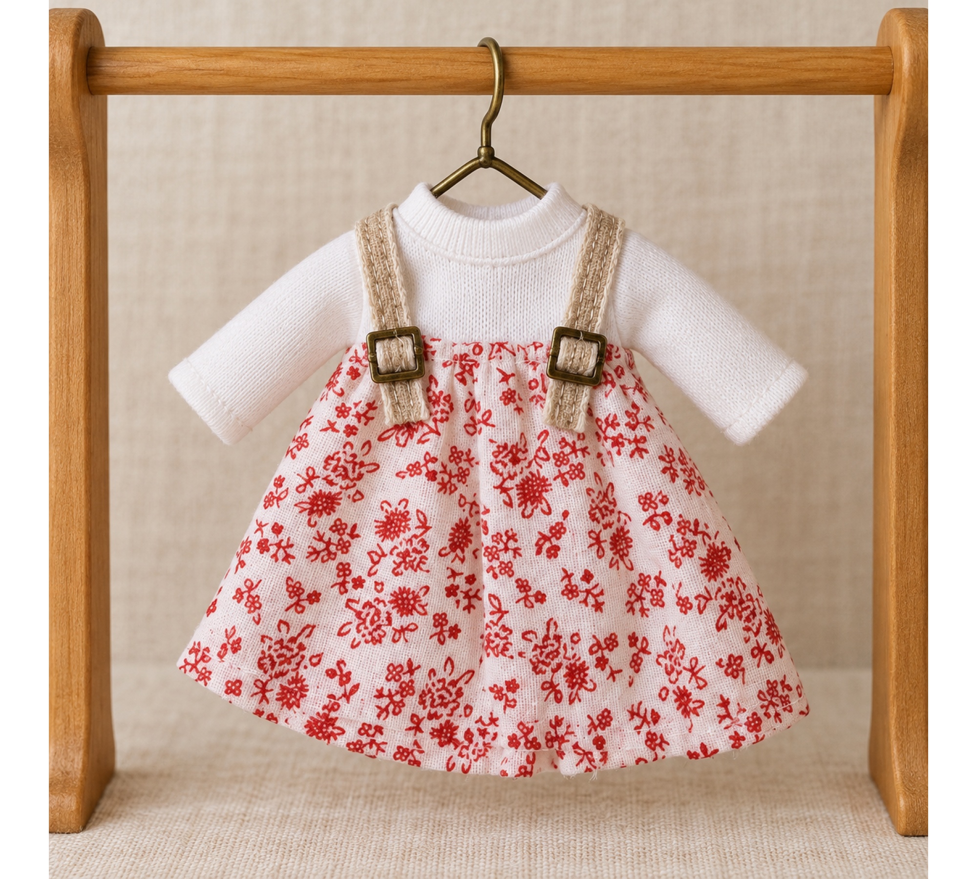 Doll Clothes Sewing Pattern PDF – 4 Little Dresses for 6.5–8 Inch Dolls