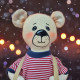 Christmas Bear Sewing Pattern PDF – Teddy Bear with Santa Hat, T-Shirt & Shorts