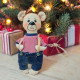 Christmas Bear Sewing Pattern PDF – Teddy Bear with Santa Hat, T-Shirt & Shorts
