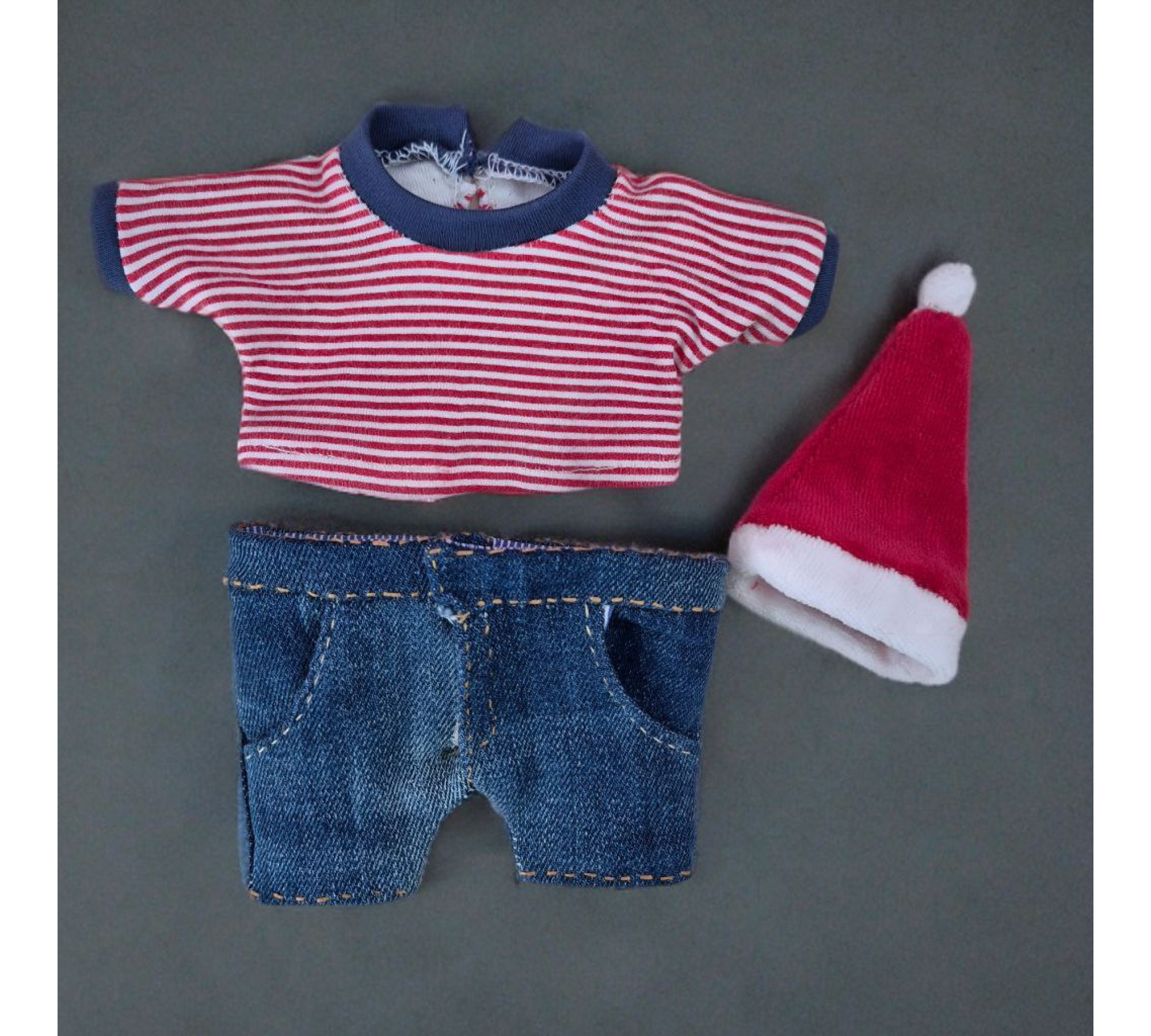 Christmas Bear Sewing Pattern PDF – Teddy Bear with Santa Hat, T-Shirt & Shorts