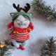Christmas Cat Felt Sewing Pattern PDF – 6 Inch Doll with Reindeer Hat & Sweater