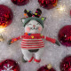 Christmas Cat Felt Sewing Pattern PDF – 6 Inch Doll with Reindeer Hat & Sweater